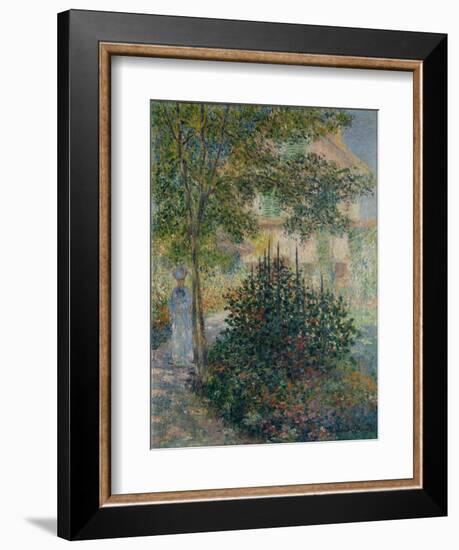 Camille Monet in the Garden at Argenteuil, 1876-Claude Monet-Framed Giclee Print