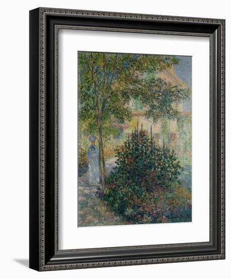 Camille Monet in the Garden at Argenteuil, 1876-Claude Monet-Framed Giclee Print