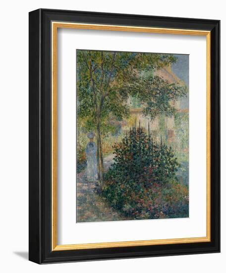 Camille Monet in the Garden at Argenteuil, 1876-Claude Monet-Framed Giclee Print