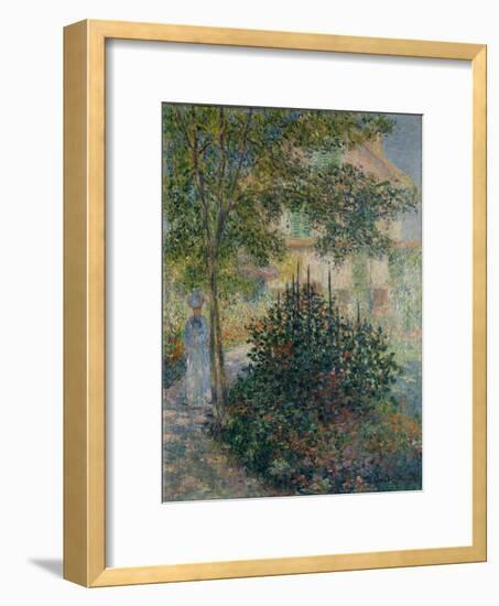 Camille Monet in the Garden at Argenteuil, 1876-Claude Monet-Framed Giclee Print