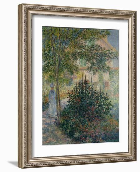 Camille Monet in the Garden at Argenteuil, 1876-Claude Monet-Framed Giclee Print