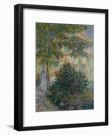 Camille Monet in the Garden at Argenteuil, 1876-Claude Monet-Framed Giclee Print