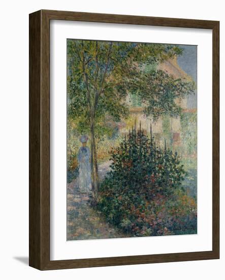 Camille Monet in the Garden at Argenteuil, 1876-Claude Monet-Framed Giclee Print