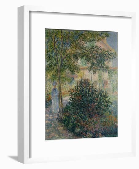 Camille Monet in the Garden at Argenteuil, 1876-Claude Monet-Framed Giclee Print