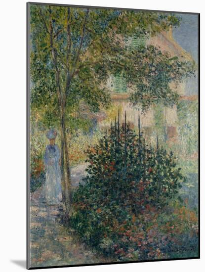 Camille Monet in the Garden at Argenteuil, 1876-Claude Monet-Mounted Giclee Print