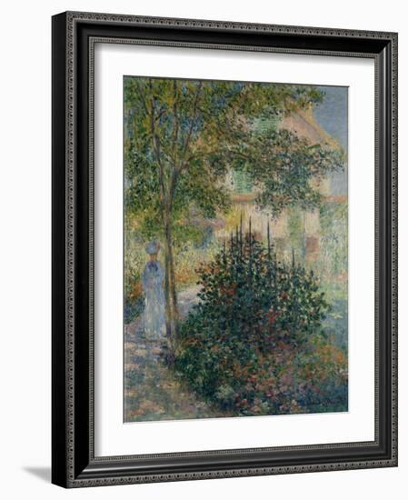 Camille Monet in the Garden at Argenteuil, 1876-Claude Monet-Framed Giclee Print