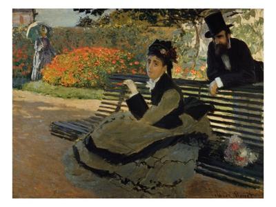 Camille Monet On A Garden Bench Giclee Print By Claude Monet Art Com