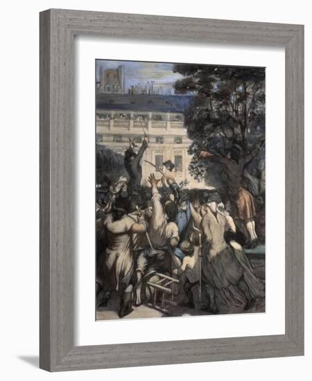 Camille Moulin at the Royal Palace-Honore Daumier-Framed Giclee Print