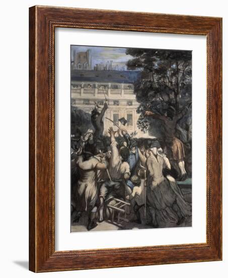 Camille Moulin at the Royal Palace-Honore Daumier-Framed Giclee Print