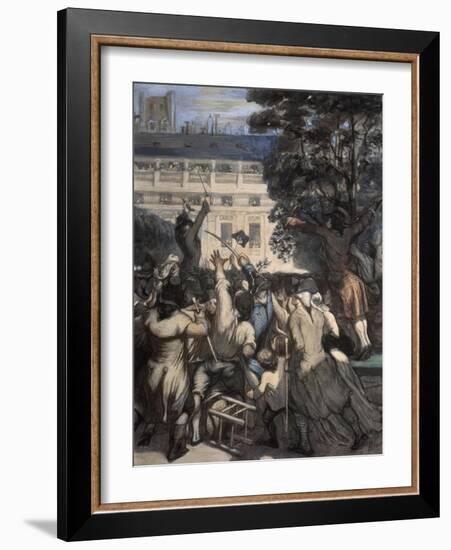 Camille Moulin at the Royal Palace-Honore Daumier-Framed Giclee Print