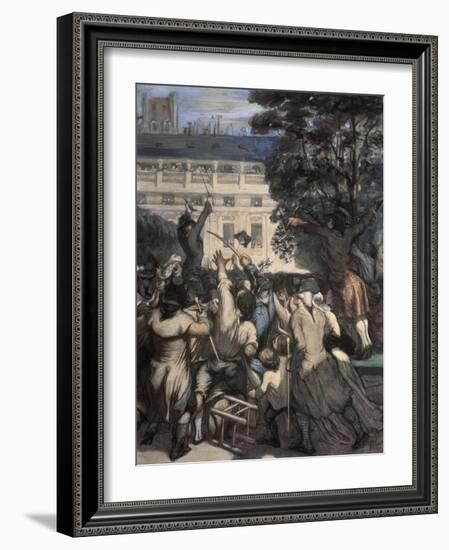 Camille Moulin at the Royal Palace-Honore Daumier-Framed Giclee Print