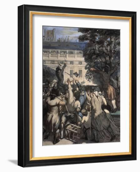 Camille Moulin at the Royal Palace-Honore Daumier-Framed Giclee Print