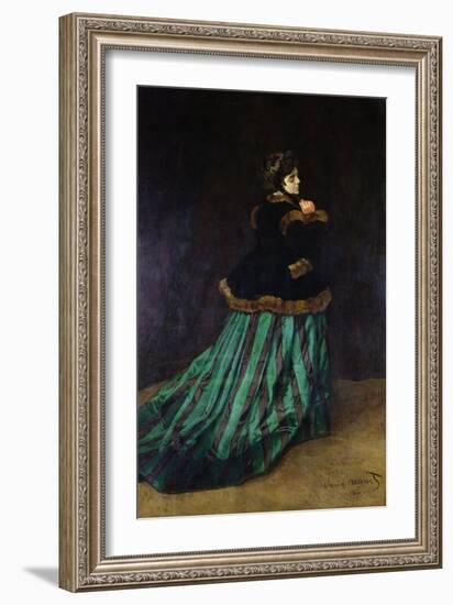 Camille, or the Woman in the Green Dress, 1866-Claude Monet-Framed Giclee Print