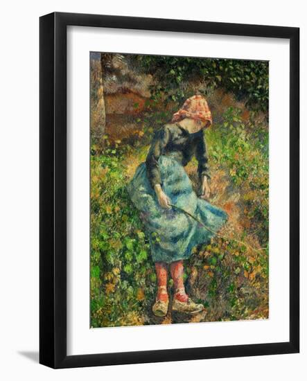 Camille Pissarro / La bergère, 1881-Camille Pissarro-Framed Giclee Print