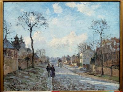 La route de Louveciennes' Giclee Print - Camille Pissarro