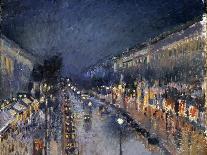 The Boulevard Montmartre at Night, 1897-Camille Pissarro-Giclee Print