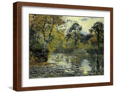 Camille Pissarro、L'ETANG DE MONTFOUCAULT Camille Pissarro - L'Étang au soleil couchant, Montfoucault