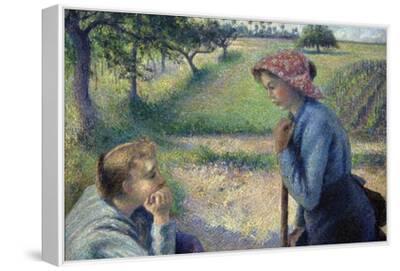 Two Young Peasant Women' Art Print - Camille Pissarro | Art.com