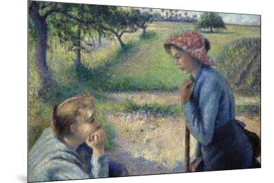 Two Young Peasant Women' Art Print - Camille Pissarro | Art.com