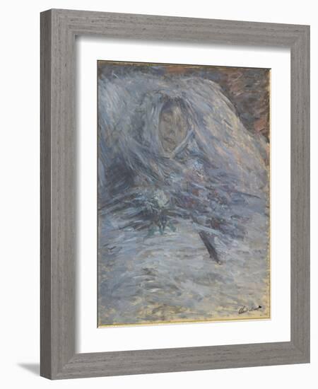 Camille sur son lit de mort-Claude Monet-Framed Giclee Print