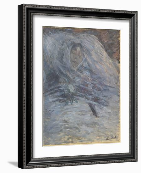 Camille sur son lit de mort-Claude Monet-Framed Giclee Print