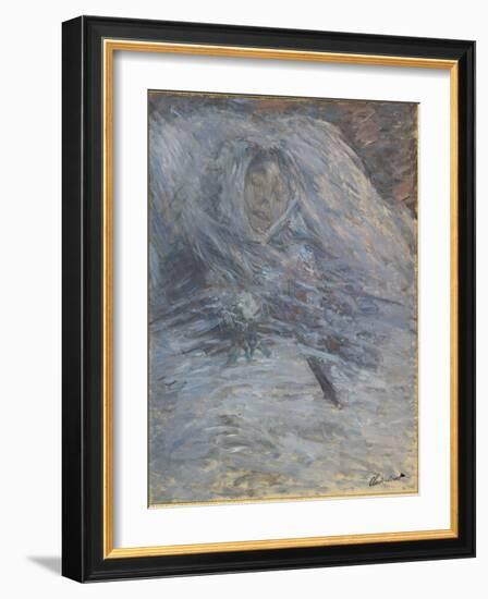 Camille sur son lit de mort-Claude Monet-Framed Giclee Print