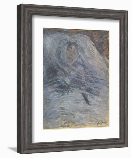 Camille sur son lit de mort-Claude Monet-Framed Giclee Print