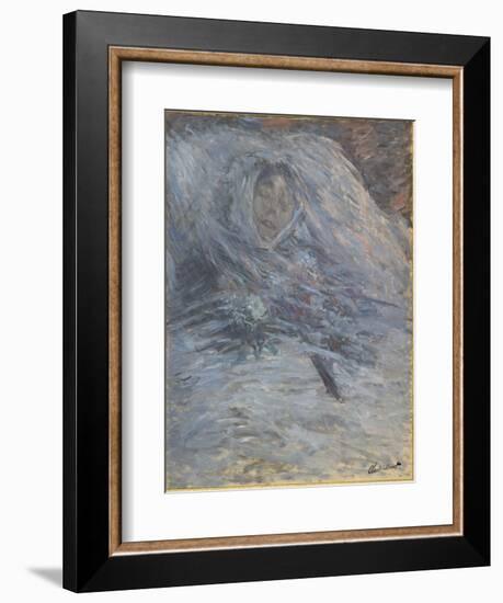 Camille sur son lit de mort-Claude Monet-Framed Giclee Print