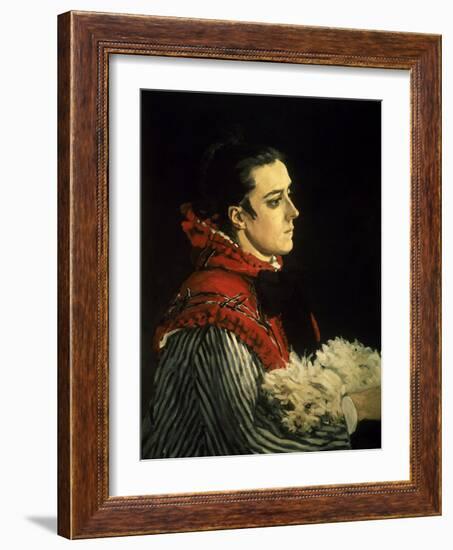 Camille With Her Little Dog-Claude Monet-Framed Giclee Print