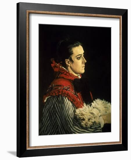 Camille With Her Little Dog-Claude Monet-Framed Giclee Print