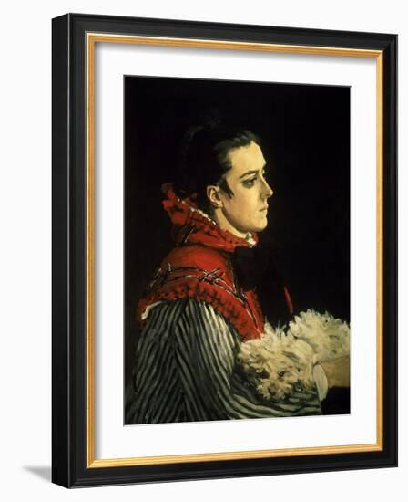 Camille With Her Little Dog-Claude Monet-Framed Giclee Print