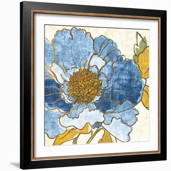 Camilles Peony I Indigo-Sue Schlabach-Framed Premium Giclee Print