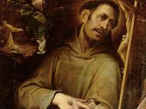 Saint Francis Adoring the Cross with the Stigmatisation of Saint Francis Beyond-Camillo Procaccini-Giclee Print