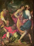 Female Saint Praying by the Body of a Dead Man-Camillo Procaccini-Giclee Print