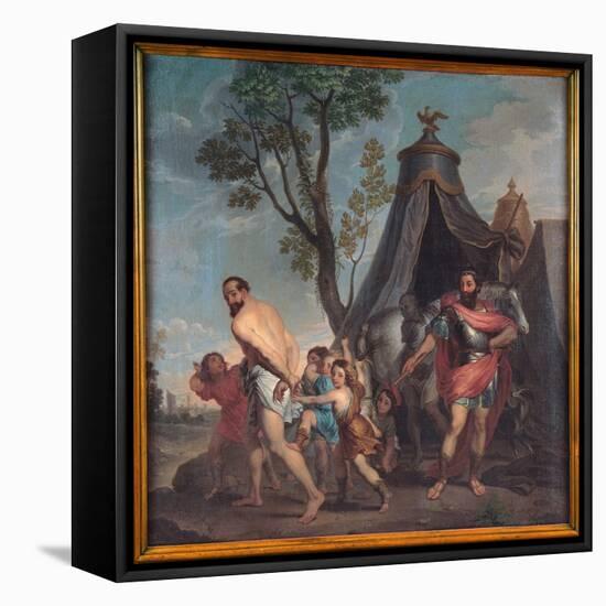 Camillus and the Schoolmaster of Falerii, 1635-40 (Oil on Canvas)-Nicolas Poussin-Framed Premier Image Canvas