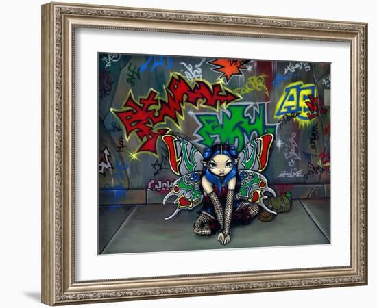 Camouflage 1 - Urban Graffiti Fairy-Jasmine Becket-Griffith-Framed Art Print