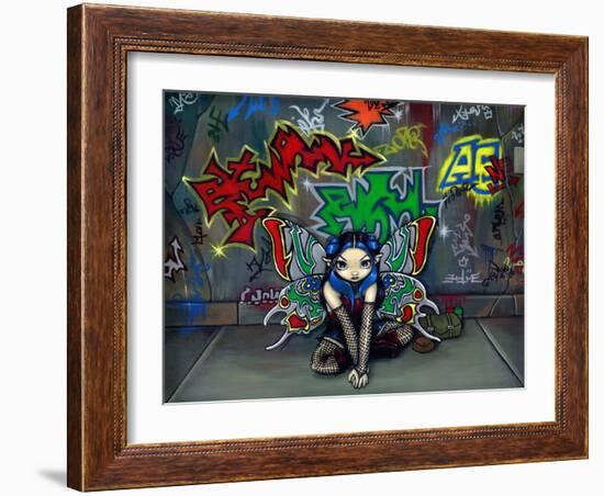 Camouflage 1 - Urban Graffiti Fairy-Jasmine Becket-Griffith-Framed Art Print