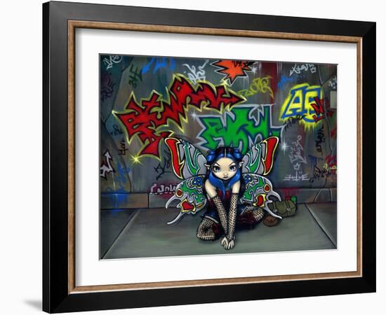 Camouflage 1 - Urban Graffiti Fairy-Jasmine Becket-Griffith-Framed Art Print