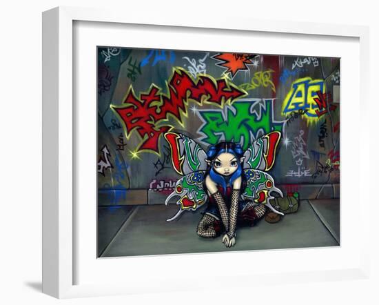 Camouflage 1 - Urban Graffiti Fairy-Jasmine Becket-Griffith-Framed Art Print