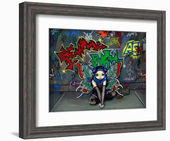 Camouflage 1 - Urban Graffiti Fairy-Jasmine Becket-Griffith-Framed Art Print