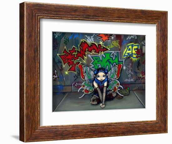 Camouflage 1 - Urban Graffiti Fairy-Jasmine Becket-Griffith-Framed Art Print