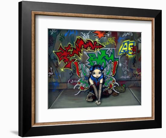 Camouflage 1 - Urban Graffiti Fairy-Jasmine Becket-Griffith-Framed Art Print