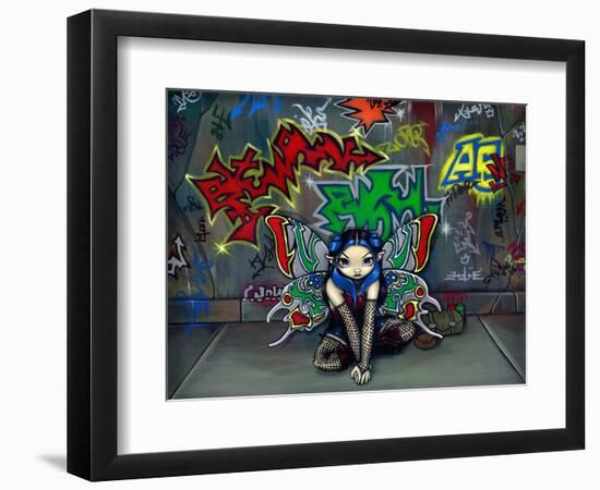 Camouflage 1 - Urban Graffiti Fairy-Jasmine Becket-Griffith-Framed Art Print