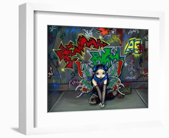 Camouflage 1 - Urban Graffiti Fairy-Jasmine Becket-Griffith-Framed Art Print