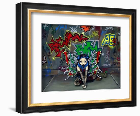 Camouflage 1 - Urban Graffiti Fairy-Jasmine Becket-Griffith-Framed Art Print