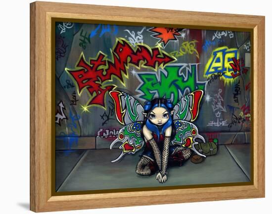 Camouflage 1 - Urban Graffiti Fairy-Jasmine Becket-Griffith-Framed Stretched Canvas