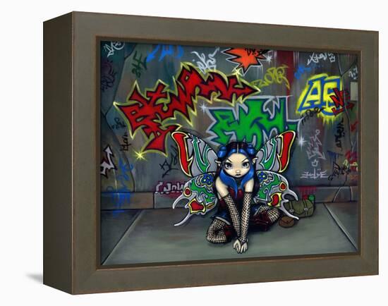 Camouflage 1 - Urban Graffiti Fairy-Jasmine Becket-Griffith-Framed Stretched Canvas