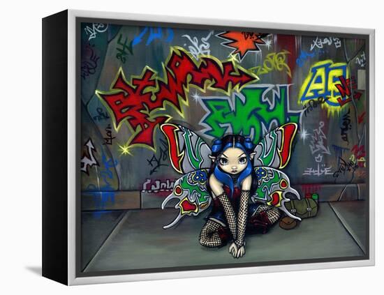 Camouflage 1 - Urban Graffiti Fairy-Jasmine Becket-Griffith-Framed Stretched Canvas