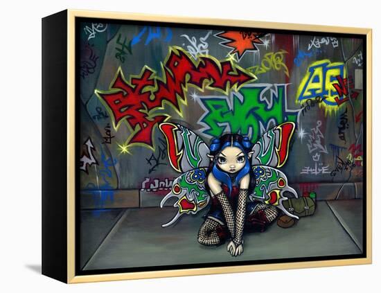 Camouflage 1 - Urban Graffiti Fairy-Jasmine Becket-Griffith-Framed Stretched Canvas