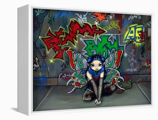 Camouflage 1 - Urban Graffiti Fairy-Jasmine Becket-Griffith-Framed Stretched Canvas